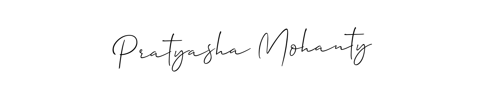 Design your own signature with our free online signature maker. With this signature software, you can create a handwritten (Allison_Script) signature for name Pratyasha Mohanty. Pratyasha Mohanty signature style 2 images and pictures png