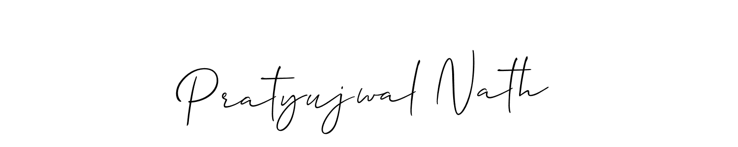 How to make Pratyujwal Nath name signature. Use Allison_Script style for creating short signs online. This is the latest handwritten sign. Pratyujwal Nath signature style 2 images and pictures png