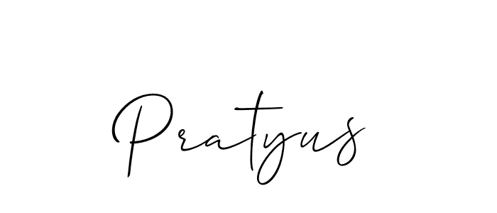 Allison_Script is a professional signature style that is perfect for those who want to add a touch of class to their signature. It is also a great choice for those who want to make their signature more unique. Get Pratyus name to fancy signature for free. Pratyus signature style 2 images and pictures png