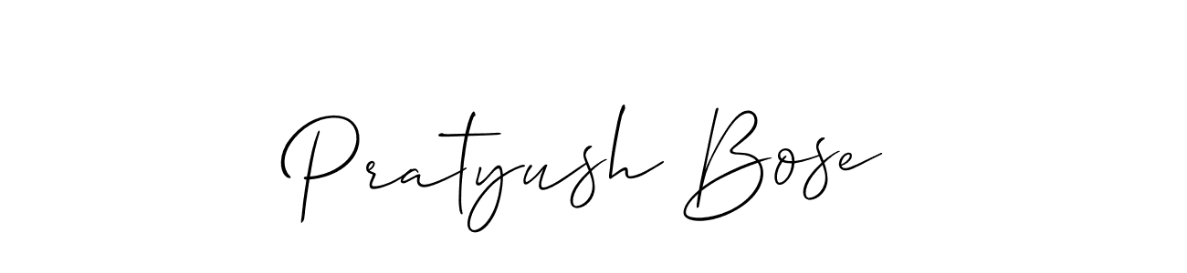 You should practise on your own different ways (Allison_Script) to write your name (Pratyush Bose) in signature. don't let someone else do it for you. Pratyush Bose signature style 2 images and pictures png