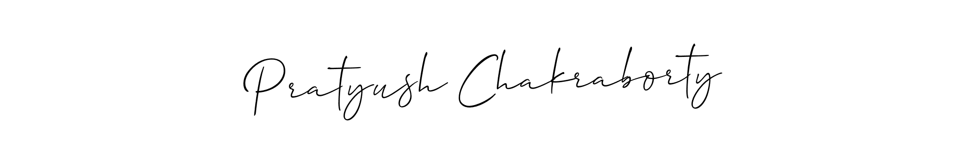 Pratyush Chakraborty stylish signature style. Best Handwritten Sign (Allison_Script) for my name. Handwritten Signature Collection Ideas for my name Pratyush Chakraborty. Pratyush Chakraborty signature style 2 images and pictures png
