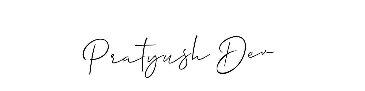 How to Draw Pratyush Dev signature style? Allison_Script is a latest design signature styles for name Pratyush Dev. Pratyush Dev signature style 2 images and pictures png