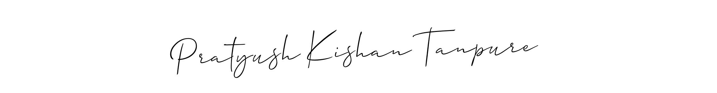 Make a beautiful signature design for name Pratyush Kishan Tanpure. With this signature (Allison_Script) style, you can create a handwritten signature for free. Pratyush Kishan Tanpure signature style 2 images and pictures png