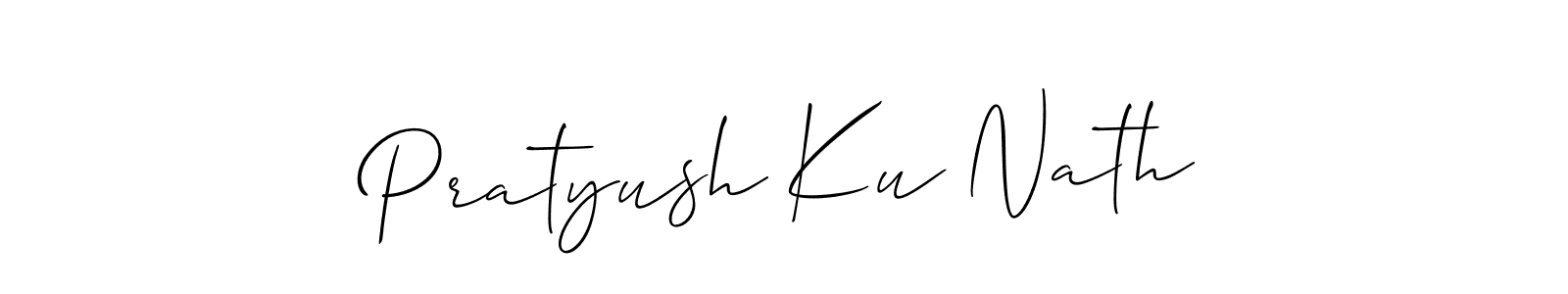 How to make Pratyush Ku Nath name signature. Use Allison_Script style for creating short signs online. This is the latest handwritten sign. Pratyush Ku Nath signature style 2 images and pictures png