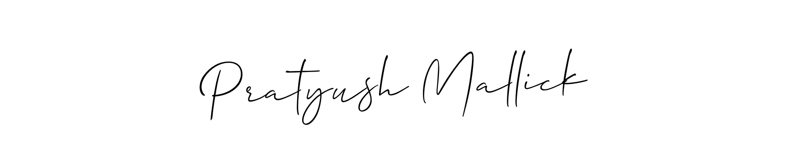 You should practise on your own different ways (Allison_Script) to write your name (Pratyush Mallick) in signature. don't let someone else do it for you. Pratyush Mallick signature style 2 images and pictures png