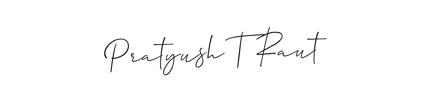 How to Draw Pratyush T Raut signature style? Allison_Script is a latest design signature styles for name Pratyush T Raut. Pratyush T Raut signature style 2 images and pictures png