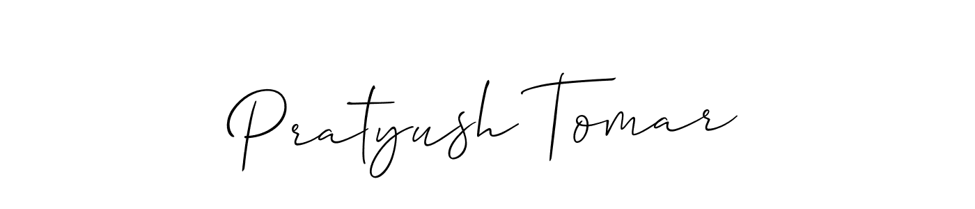 You should practise on your own different ways (Allison_Script) to write your name (Pratyush Tomar) in signature. don't let someone else do it for you. Pratyush Tomar signature style 2 images and pictures png