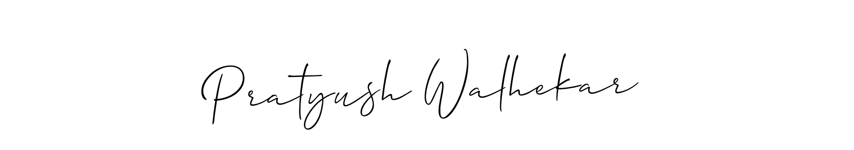 Make a short Pratyush Walhekar signature style. Manage your documents anywhere anytime using Allison_Script. Create and add eSignatures, submit forms, share and send files easily. Pratyush Walhekar signature style 2 images and pictures png