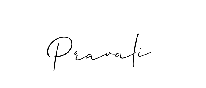 How to make Pravali name signature. Use Allison_Script style for creating short signs online. This is the latest handwritten sign. Pravali signature style 2 images and pictures png
