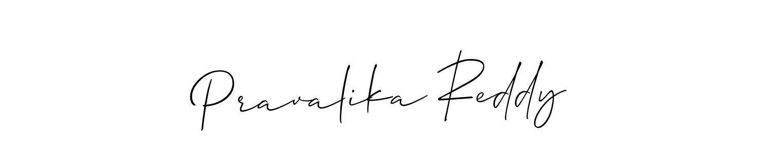 How to make Pravalika Reddy signature? Allison_Script is a professional autograph style. Create handwritten signature for Pravalika Reddy name. Pravalika Reddy signature style 2 images and pictures png