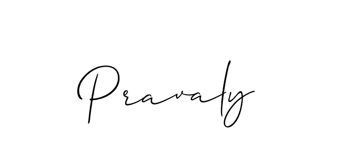 Create a beautiful signature design for name Pravaly. With this signature (Allison_Script) fonts, you can make a handwritten signature for free. Pravaly signature style 2 images and pictures png