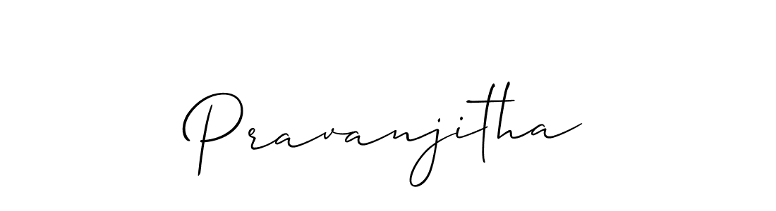 Allison_Script is a professional signature style that is perfect for those who want to add a touch of class to their signature. It is also a great choice for those who want to make their signature more unique. Get Pravanjitha name to fancy signature for free. Pravanjitha signature style 2 images and pictures png