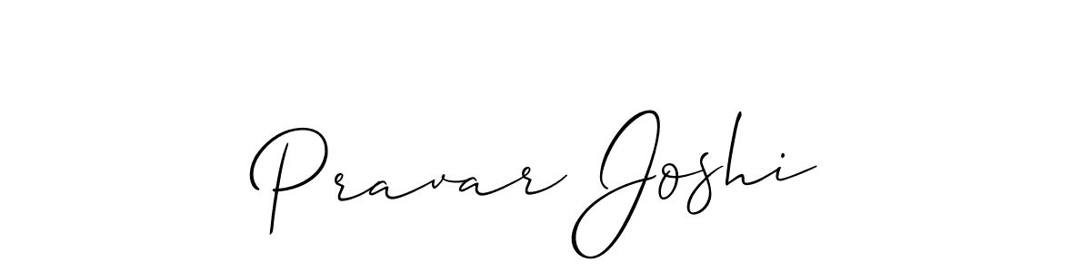 Also we have Pravar Joshi name is the best signature style. Create professional handwritten signature collection using Allison_Script autograph style. Pravar Joshi signature style 2 images and pictures png