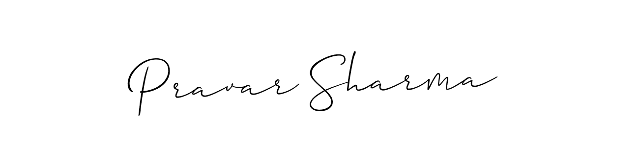 You should practise on your own different ways (Allison_Script) to write your name (Pravar Sharma) in signature. don't let someone else do it for you. Pravar Sharma signature style 2 images and pictures png