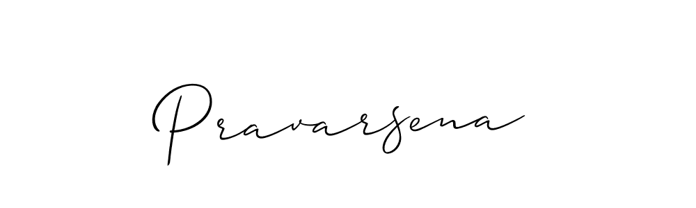 How to Draw Pravarsena signature style? Allison_Script is a latest design signature styles for name Pravarsena. Pravarsena signature style 2 images and pictures png