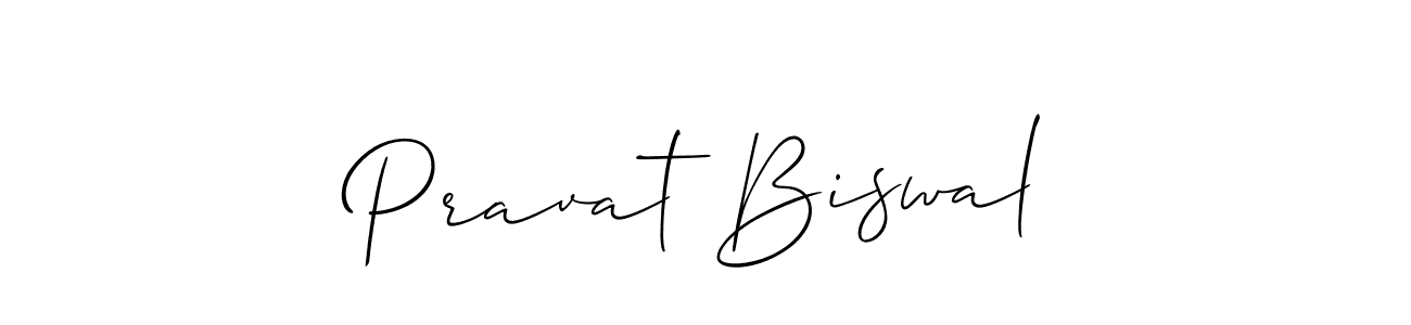 How to make Pravat Biswal name signature. Use Allison_Script style for creating short signs online. This is the latest handwritten sign. Pravat Biswal signature style 2 images and pictures png