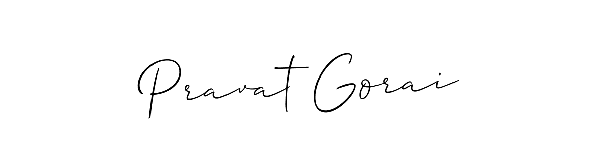 It looks lik you need a new signature style for name Pravat Gorai. Design unique handwritten (Allison_Script) signature with our free signature maker in just a few clicks. Pravat Gorai signature style 2 images and pictures png