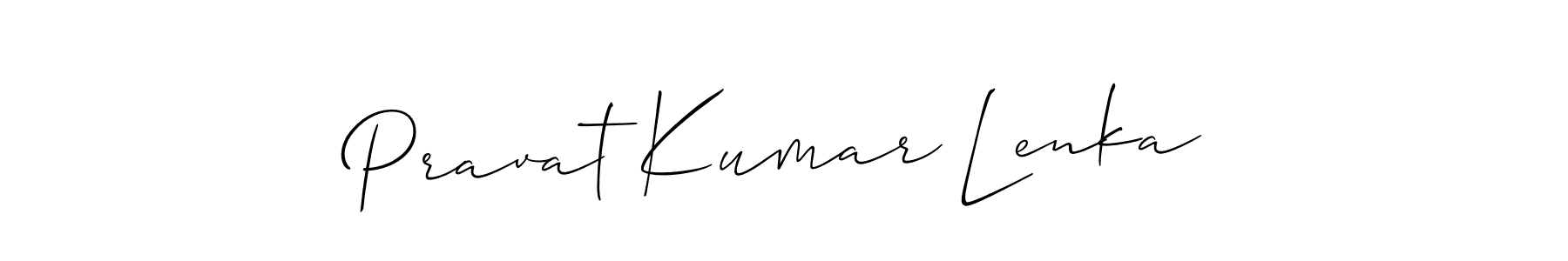 Allison_Script is a professional signature style that is perfect for those who want to add a touch of class to their signature. It is also a great choice for those who want to make their signature more unique. Get Pravat Kumar Lenka name to fancy signature for free. Pravat Kumar Lenka signature style 2 images and pictures png