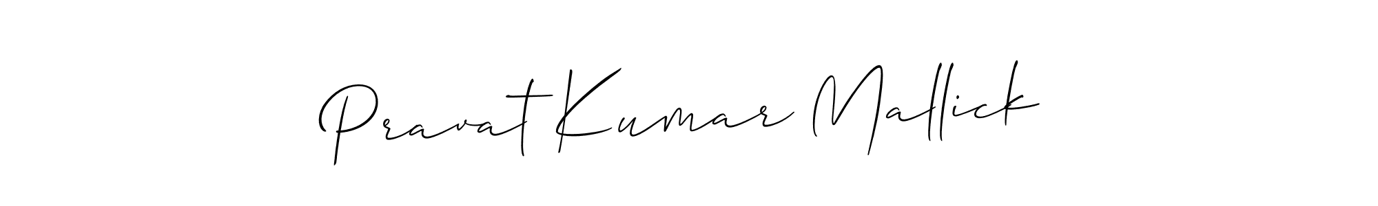 The best way (Allison_Script) to make a short signature is to pick only two or three words in your name. The name Pravat Kumar Mallick include a total of six letters. For converting this name. Pravat Kumar Mallick signature style 2 images and pictures png