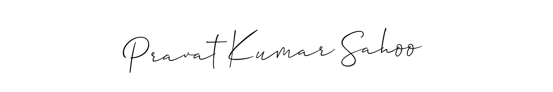 How to make Pravat Kumar Sahoo name signature. Use Allison_Script style for creating short signs online. This is the latest handwritten sign. Pravat Kumar Sahoo signature style 2 images and pictures png