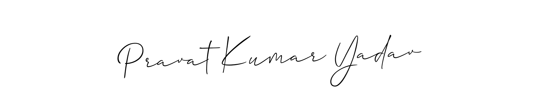 Design your own signature with our free online signature maker. With this signature software, you can create a handwritten (Allison_Script) signature for name Pravat Kumar Yadav. Pravat Kumar Yadav signature style 2 images and pictures png