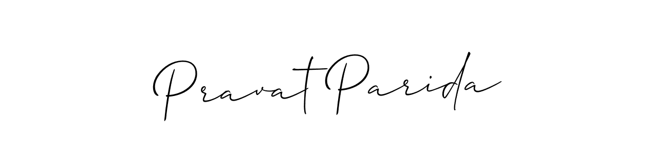 Design your own signature with our free online signature maker. With this signature software, you can create a handwritten (Allison_Script) signature for name Pravat Parida. Pravat Parida signature style 2 images and pictures png