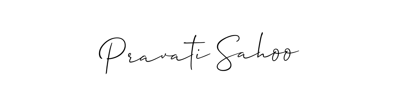 How to make Pravati Sahoo name signature. Use Allison_Script style for creating short signs online. This is the latest handwritten sign. Pravati Sahoo signature style 2 images and pictures png