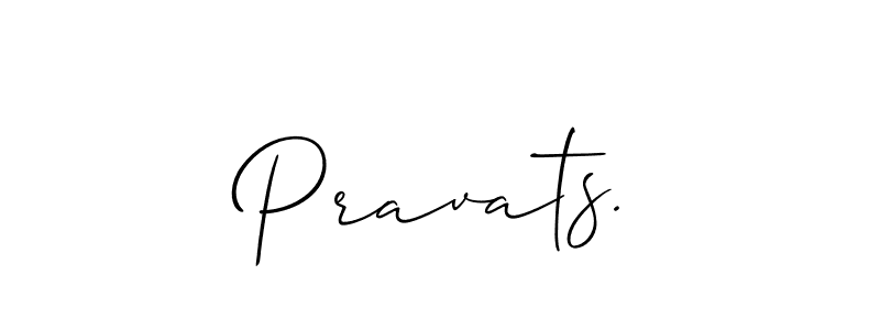 Create a beautiful signature design for name Pravats.. With this signature (Allison_Script) fonts, you can make a handwritten signature for free. Pravats. signature style 2 images and pictures png