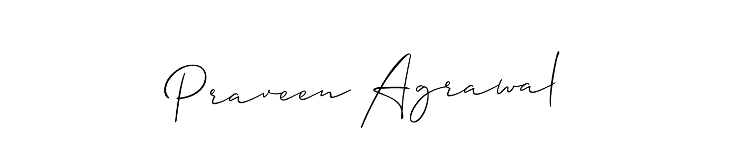 It looks lik you need a new signature style for name Praveen Agrawal. Design unique handwritten (Allison_Script) signature with our free signature maker in just a few clicks. Praveen Agrawal signature style 2 images and pictures png