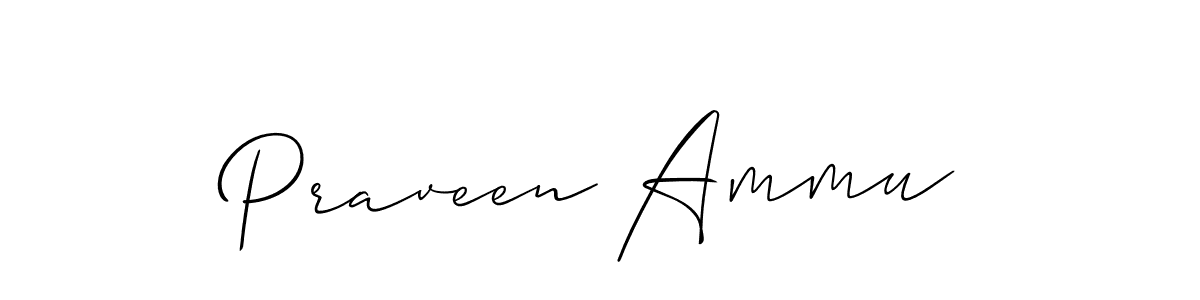 How to make Praveen Ammu signature? Allison_Script is a professional autograph style. Create handwritten signature for Praveen Ammu name. Praveen Ammu signature style 2 images and pictures png