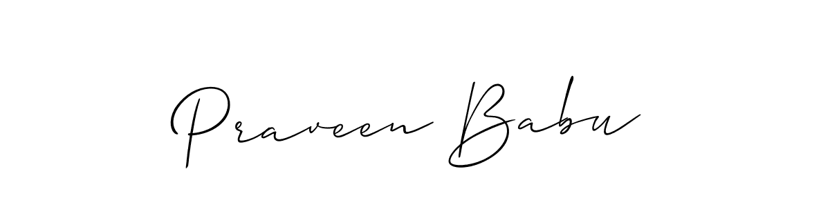 Praveen Babu stylish signature style. Best Handwritten Sign (Allison_Script) for my name. Handwritten Signature Collection Ideas for my name Praveen Babu. Praveen Babu signature style 2 images and pictures png