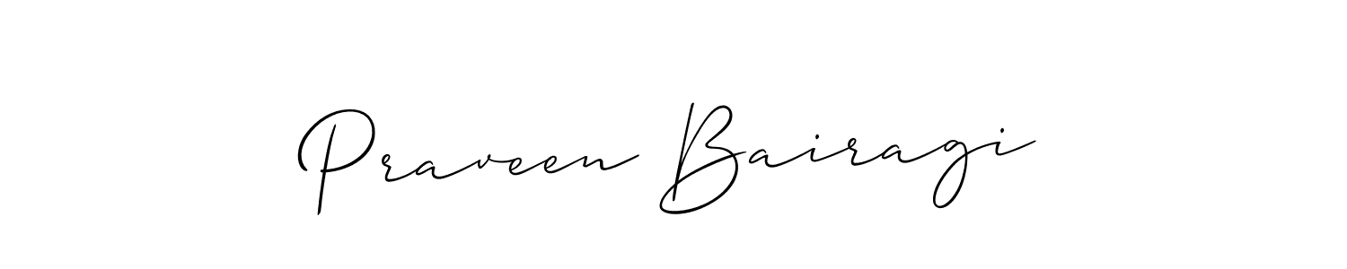 How to Draw Praveen Bairagi signature style? Allison_Script is a latest design signature styles for name Praveen Bairagi. Praveen Bairagi signature style 2 images and pictures png