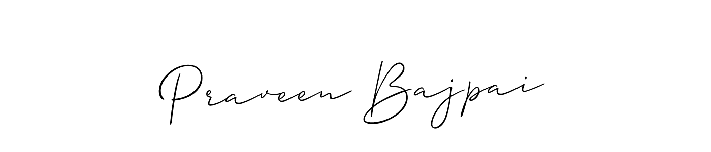Design your own signature with our free online signature maker. With this signature software, you can create a handwritten (Allison_Script) signature for name Praveen Bajpai. Praveen Bajpai signature style 2 images and pictures png