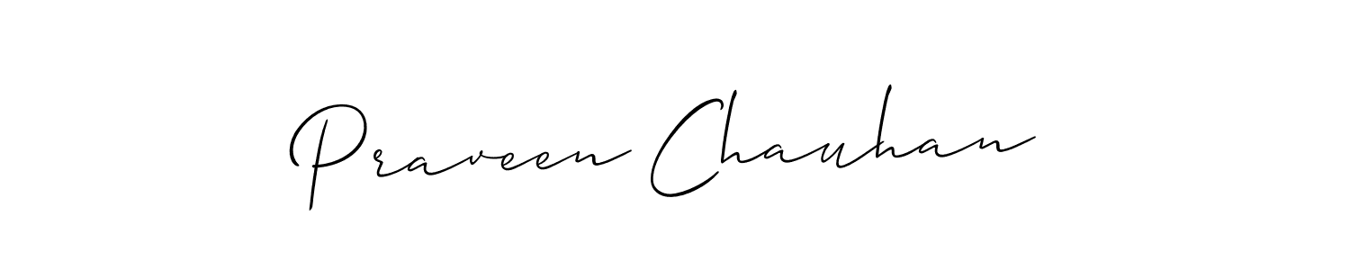 Create a beautiful signature design for name Praveen Chauhan. With this signature (Allison_Script) fonts, you can make a handwritten signature for free. Praveen Chauhan signature style 2 images and pictures png
