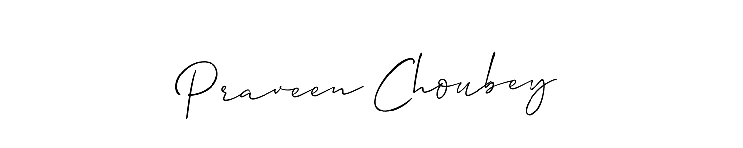 if you are searching for the best signature style for your name Praveen Choubey. so please give up your signature search. here we have designed multiple signature styles  using Allison_Script. Praveen Choubey signature style 2 images and pictures png