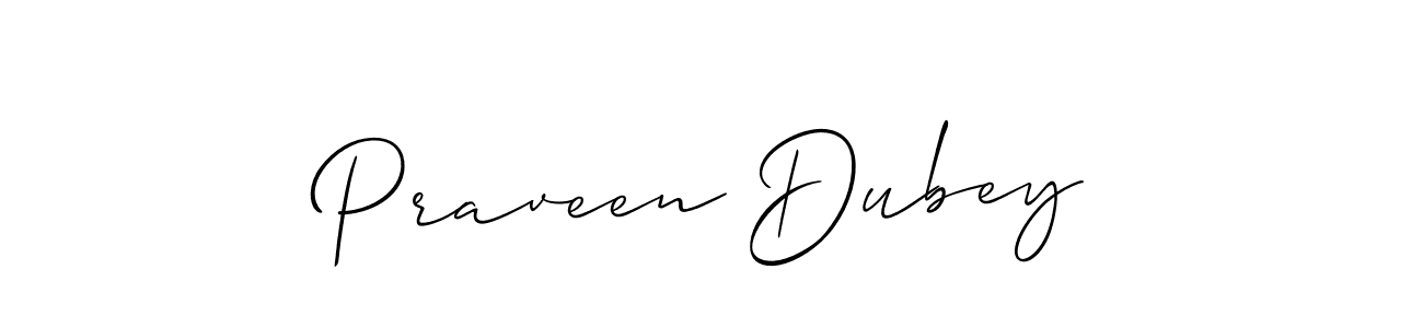 Also we have Praveen Dubey name is the best signature style. Create professional handwritten signature collection using Allison_Script autograph style. Praveen Dubey signature style 2 images and pictures png