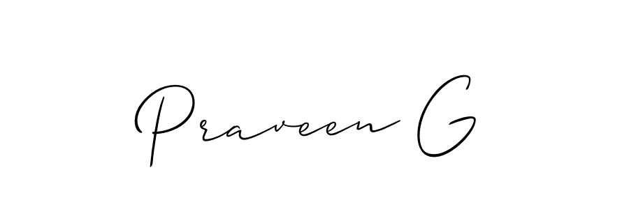 How to Draw Praveen G signature style? Allison_Script is a latest design signature styles for name Praveen G. Praveen G signature style 2 images and pictures png