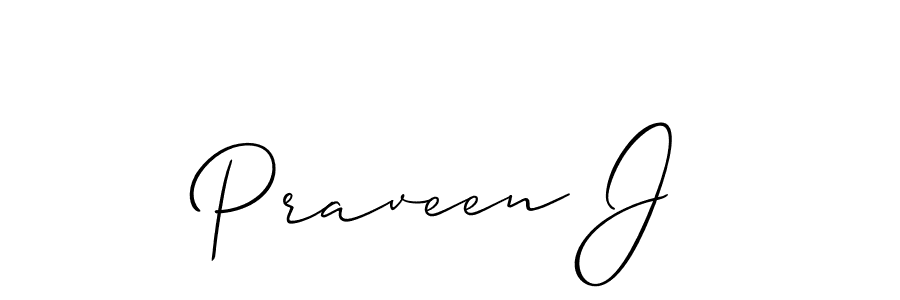 You should practise on your own different ways (Allison_Script) to write your name (Praveen J) in signature. don't let someone else do it for you. Praveen J signature style 2 images and pictures png