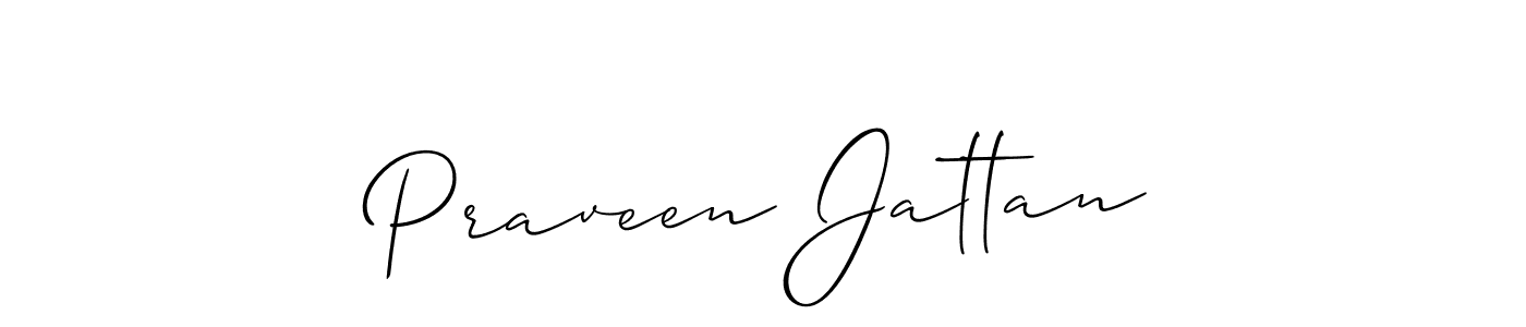 You should practise on your own different ways (Allison_Script) to write your name (Praveen Jattan) in signature. don't let someone else do it for you. Praveen Jattan signature style 2 images and pictures png