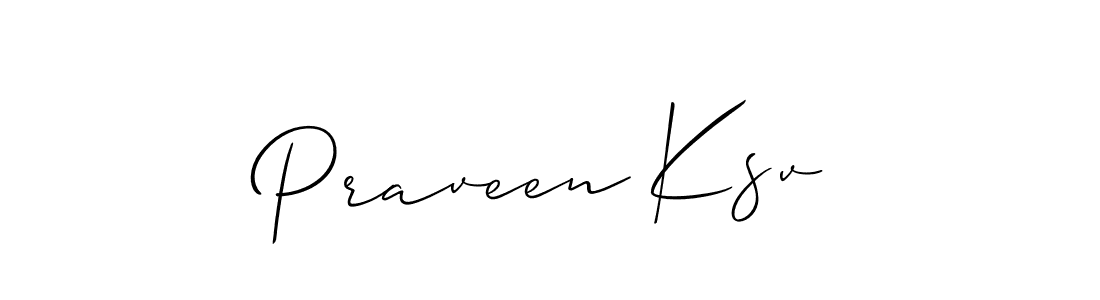 Also You can easily find your signature by using the search form. We will create Praveen Ksv name handwritten signature images for you free of cost using Allison_Script sign style. Praveen Ksv signature style 2 images and pictures png