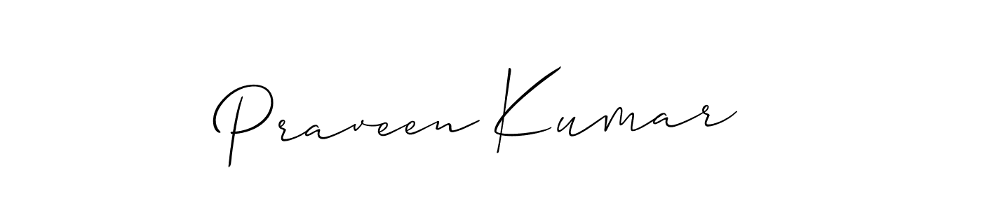 You should practise on your own different ways (Allison_Script) to write your name (Praveen Kumar ) in signature. don't let someone else do it for you. Praveen Kumar  signature style 2 images and pictures png