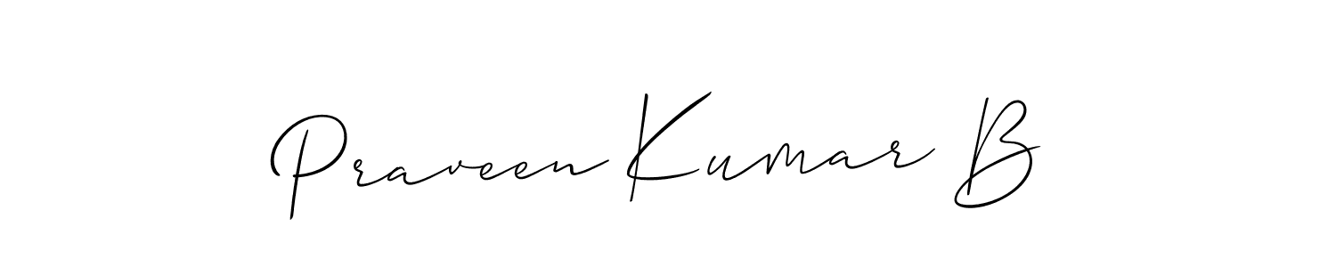 You should practise on your own different ways (Allison_Script) to write your name (Praveen Kumar B) in signature. don't let someone else do it for you. Praveen Kumar B signature style 2 images and pictures png