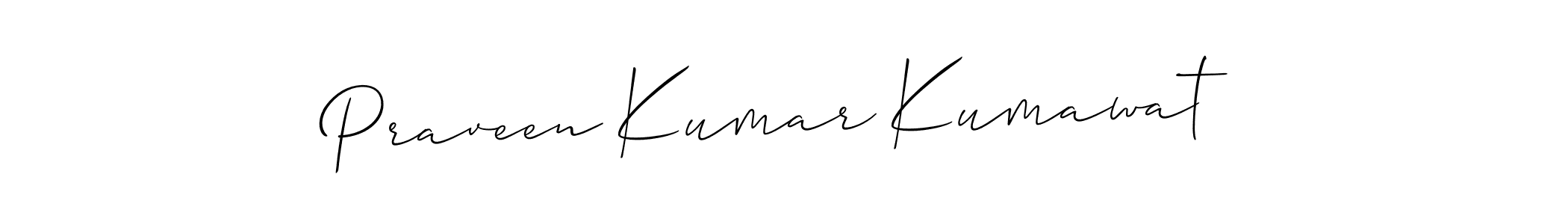 Praveen Kumar Kumawat stylish signature style. Best Handwritten Sign (Allison_Script) for my name. Handwritten Signature Collection Ideas for my name Praveen Kumar Kumawat. Praveen Kumar Kumawat signature style 2 images and pictures png