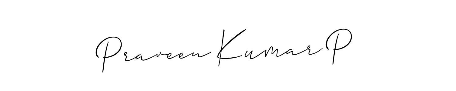 How to make Praveen Kumar P signature? Allison_Script is a professional autograph style. Create handwritten signature for Praveen Kumar P name. Praveen Kumar P signature style 2 images and pictures png