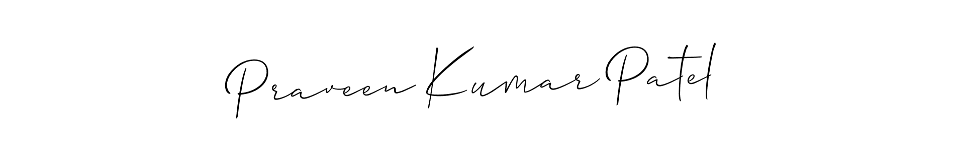 Also we have Praveen Kumar Patel name is the best signature style. Create professional handwritten signature collection using Allison_Script autograph style. Praveen Kumar Patel signature style 2 images and pictures png