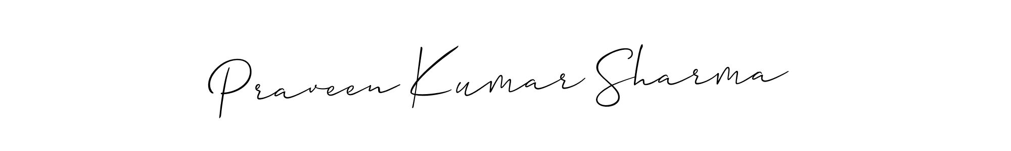 if you are searching for the best signature style for your name Praveen Kumar Sharma. so please give up your signature search. here we have designed multiple signature styles  using Allison_Script. Praveen Kumar Sharma signature style 2 images and pictures png