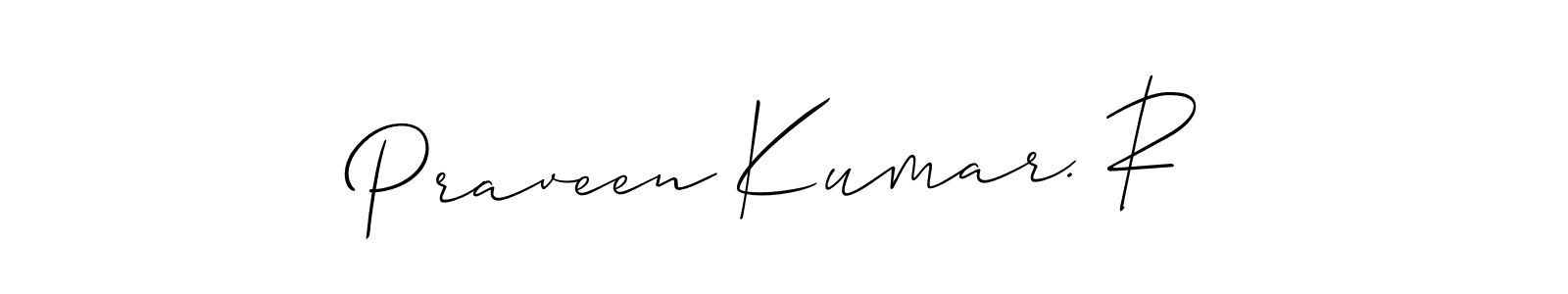 Praveen Kumar. R stylish signature style. Best Handwritten Sign (Allison_Script) for my name. Handwritten Signature Collection Ideas for my name Praveen Kumar. R. Praveen Kumar. R signature style 2 images and pictures png