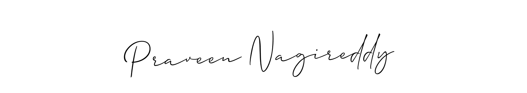 Design your own signature with our free online signature maker. With this signature software, you can create a handwritten (Allison_Script) signature for name Praveen Nagireddy. Praveen Nagireddy signature style 2 images and pictures png