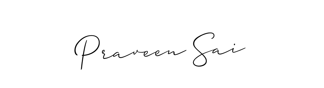 Create a beautiful signature design for name Praveen Sai. With this signature (Allison_Script) fonts, you can make a handwritten signature for free. Praveen Sai signature style 2 images and pictures png