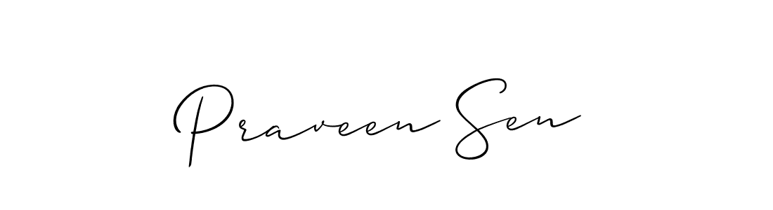 Also we have Praveen Sen name is the best signature style. Create professional handwritten signature collection using Allison_Script autograph style. Praveen Sen signature style 2 images and pictures png